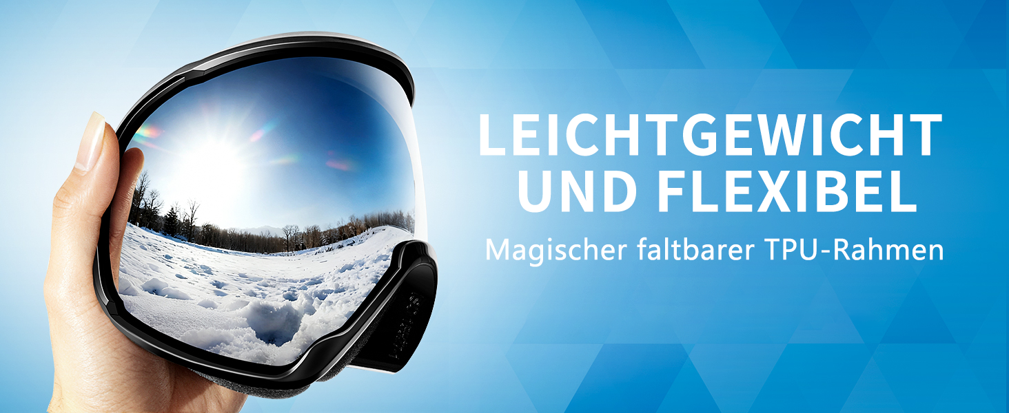Окуляри для сноуборду та гірських лиж Innerking OTG, Anti-fog & UV400, з подвійним склом для корекції зору, чоловічі/жіночі/підліткові, чорний/срібний (VLT 11%)