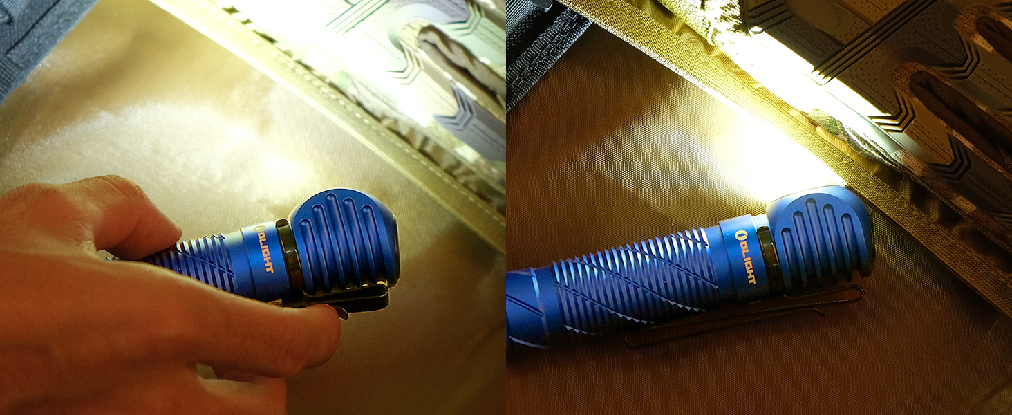 OLIGHT Perun 2: Налобний ліхтар 2500 люмен, 166 метрів освітлення, USB, 5 режимів, таймер, для бігу, риболовлі, кемпінгу (блакитний)