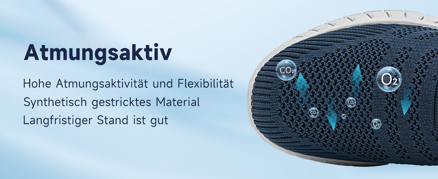 Сліпони чоловічі без шнурівок, спортивні кросівки, сітка, підошва з протиковзким покриттям, для ходьби та бігу, дихаючі, розмір 45 EU, темно-синій