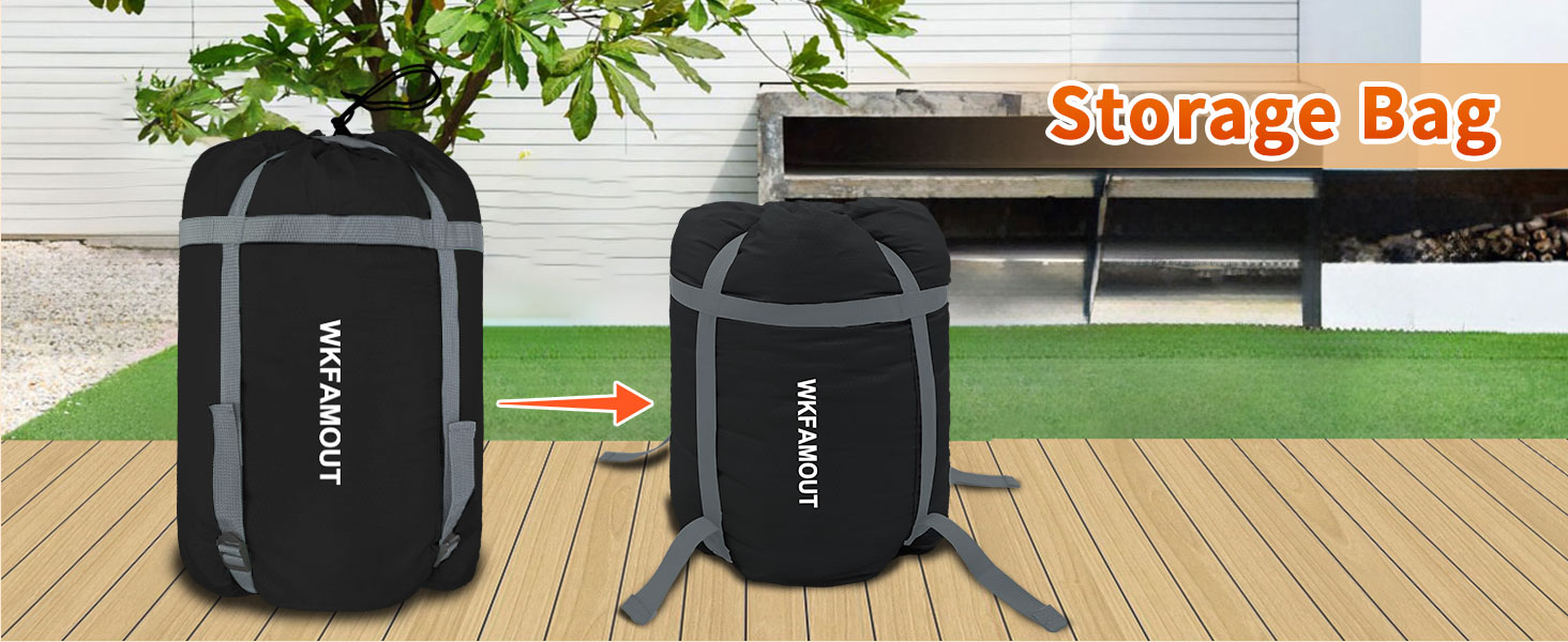 Сплячий мішок Outdoor для дорослих, зимовий, водонепроникний, 3-4 сезони, з компресійним мішком, 0℃, чорний, 220x85 см