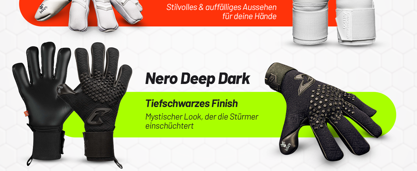 Воротарські рукавиці CATCH&KEEP Artico Nero Profi - 4мм Octopus Grip, I-Grip, Negativschnitt Deep Dark 7