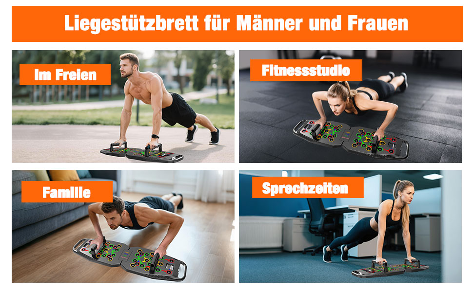 Дошка для віджимань 20 в 1, чорна, складана, багатофункціональна, для домашніх тренувань, фітнес-обладнання