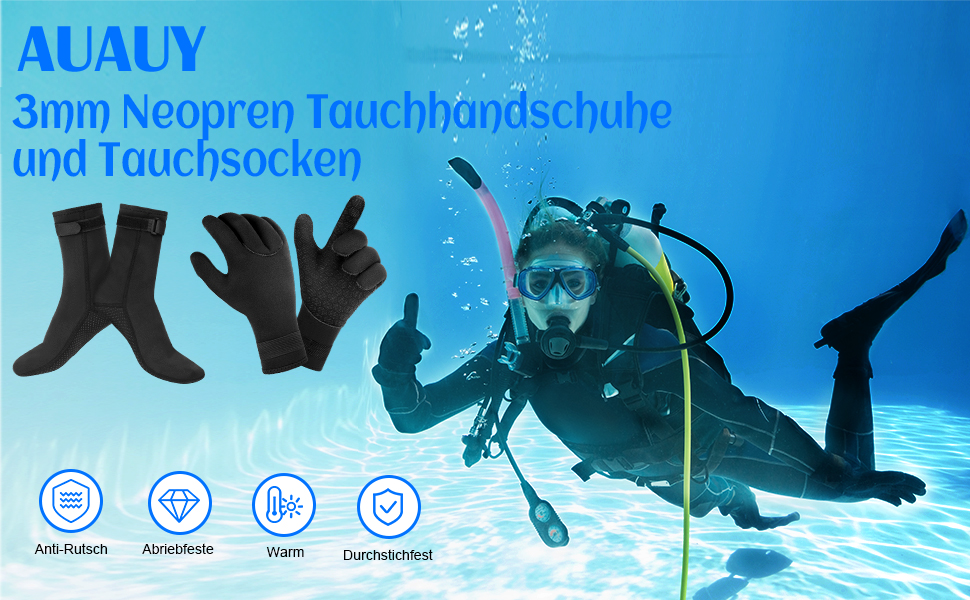 AUAUY Неопренові рукавички для плавання, 3 мм, теплі рукавички для дайвінгу, гнучкі рукавички для плавання з антиковзким покриттям, рукавички для дайвінгу для дорослих, рукавички для відкритої води, плавання, серфінгу, дайвінгу, XL, рукавички та шкарпетки для дайвінгу