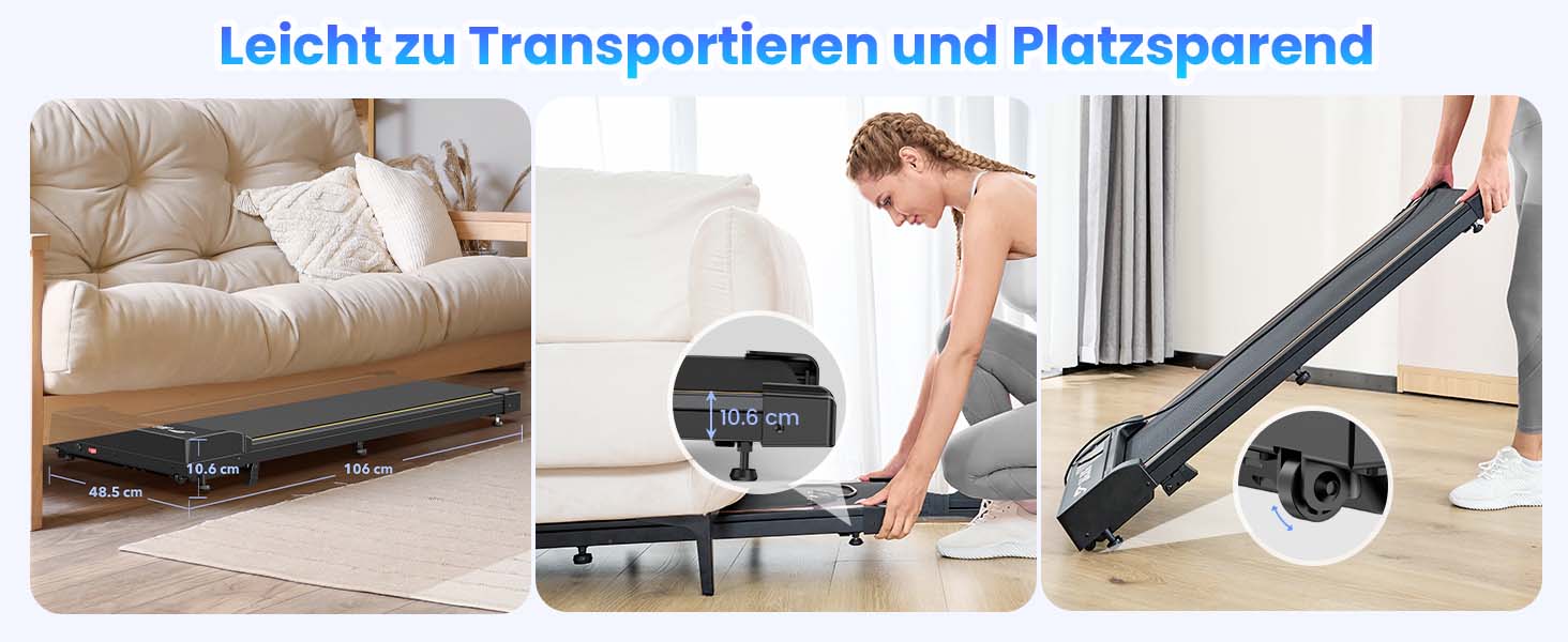 Біговий доріжка для дому з нахилом, 1-6 км/год, Walking Pad з регулюванням нахилу, 2.5 PS, стіл для бігу, тиха з LED-дисплеєм та пультом керування, чорний