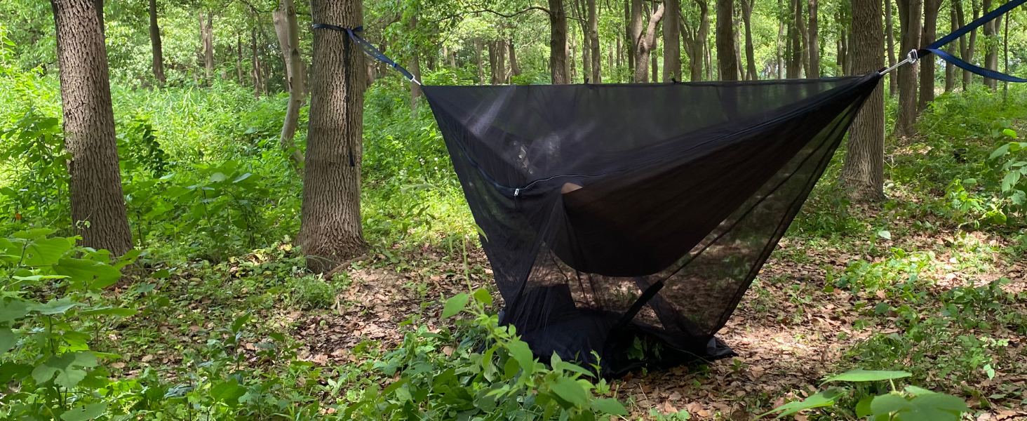 Гамак для кемпінгу OneWind з москітною сіткою, 3,35м x 1,72м, зелений