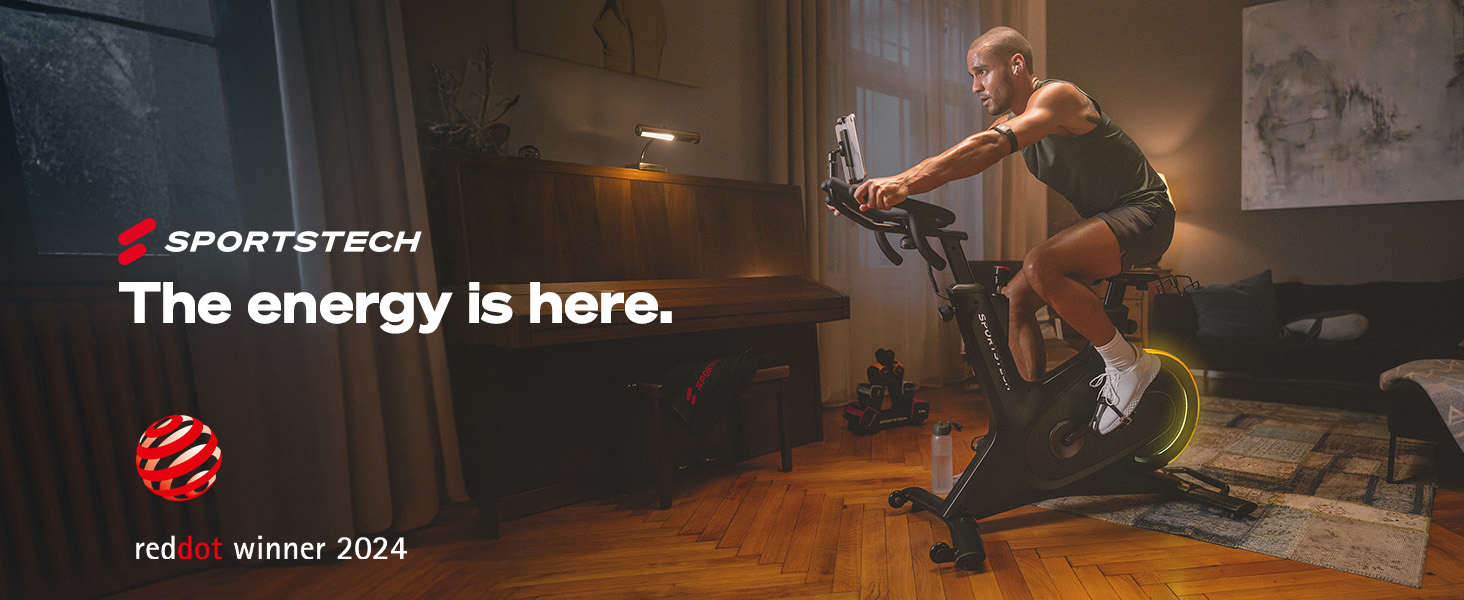 Sportstech sBike Lite: Розумний велотренажер з LED-дисплеєм та інтегрованим додатком для Full Body Workout - Німецька якість