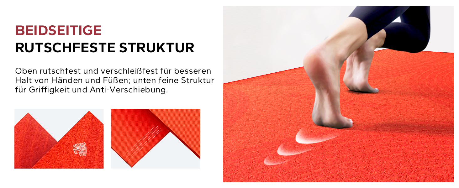 Йога мат HAPBEAR XXL: широка, спортивна, фітнес-мат з антиковзаючим покриттям 198x137 см / 183x116 см / 6 мм, надміцна, для пілатесу, тренажерного залу, дому, воркауту, зелена