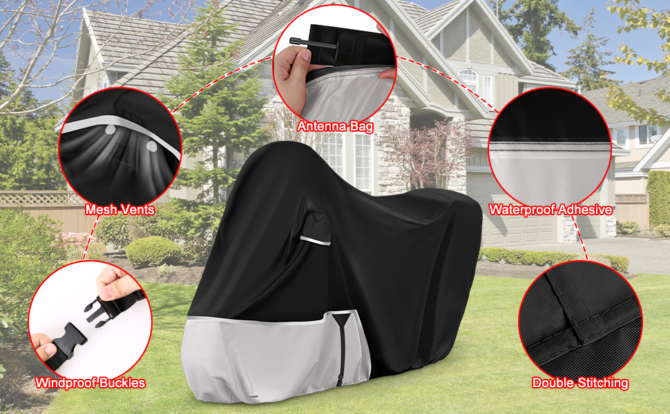 Водонепроникний чохол для мотоцикла Piaggio Vespa GTV GTS GT60/125/200/250/300 (з багажником), 420D Oxford, для зберігання на вулиці