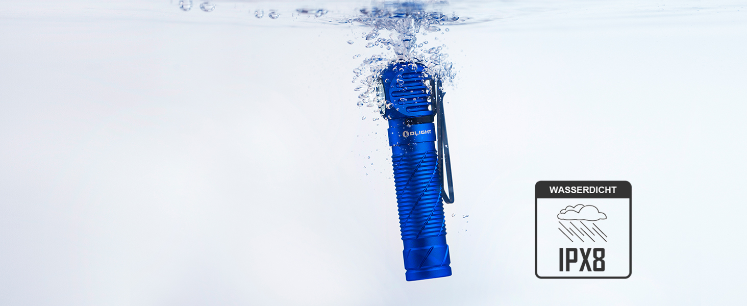 OLIGHT Perun 2: Налобний ліхтар 2500 люмен, 166 метрів освітлення, USB, 5 режимів, таймер, для бігу, риболовлі, кемпінгу (блакитний)