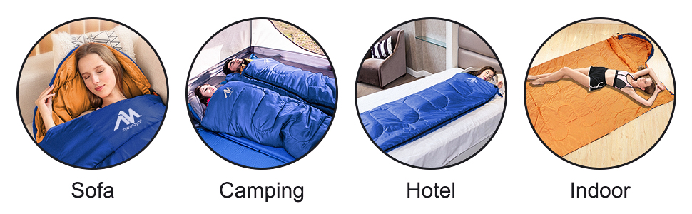 Спальний мішок Outdoor Deckenschlafsack Koppelbar, 5-15°C, 220x80 см для дорослих. Підходить для кемпінгу, трекінгу, риболовлі, подорожей. Водонепроникний, 3-сезонний, з можливістю з'єднання. Ліва блискавка.