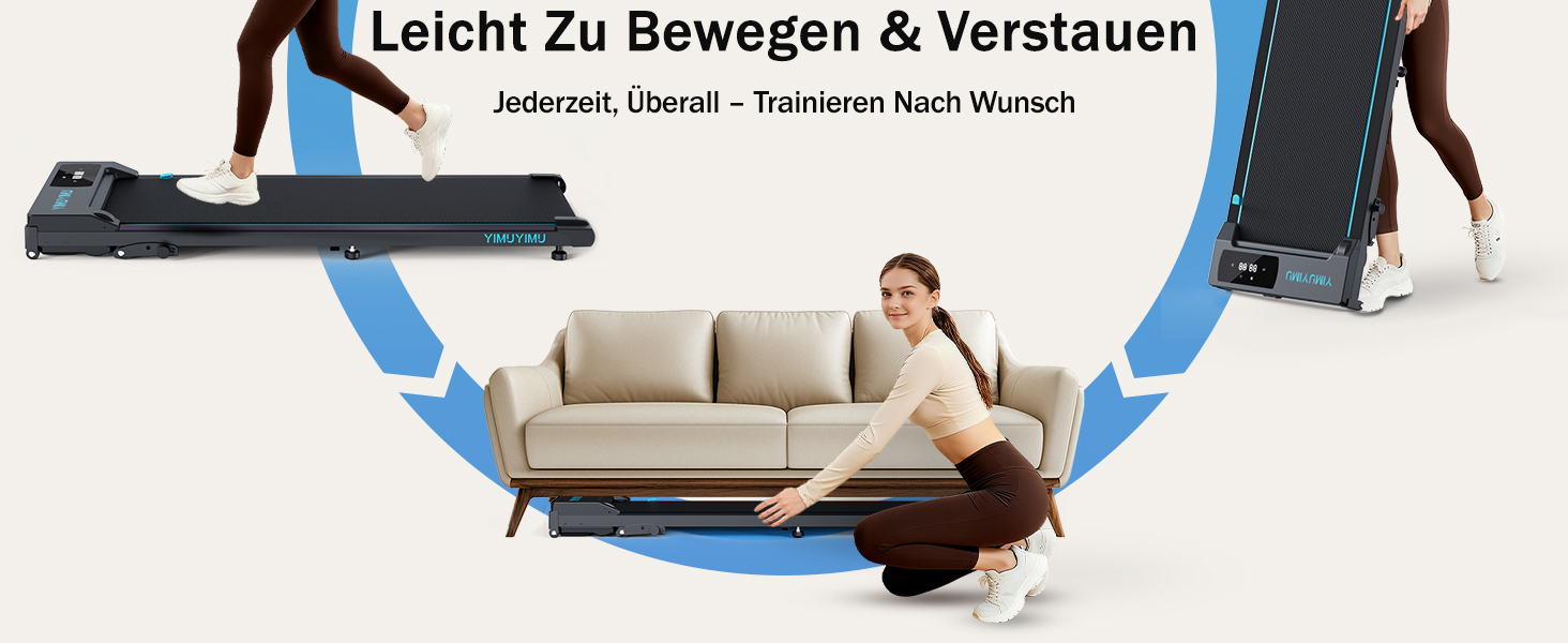 Домашня бігова доріжка Walking Pad з регульованим нахилом 0-8% та швидкістю до 10 км/год