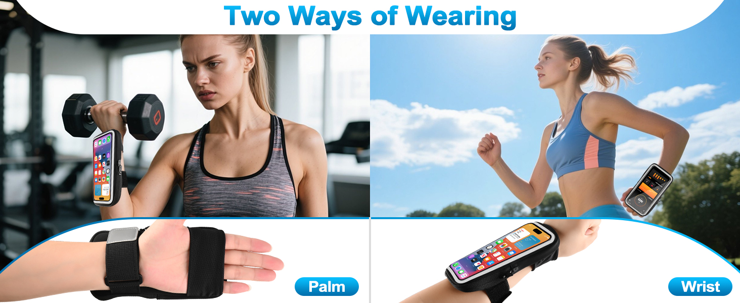 Спортивний браслет для телефону на руку - 2 в 1, підходить для iPhone 16/15/14/13 Pro Max, Huawei P50 Pro/P40, чорний