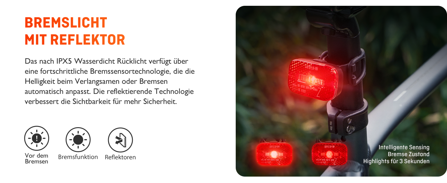 HENMI LED велосипедні фари комплект, USB зарядка, передня і задня фара для велосипеда, StVZO, водонепроникні IPX5