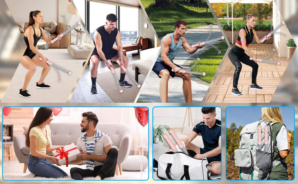 Битва-мотузка TOGETDREAM без мотузки, регульована, для тренування всього тіла, спалювання жиру, кардіо та силових тренувань, рожева