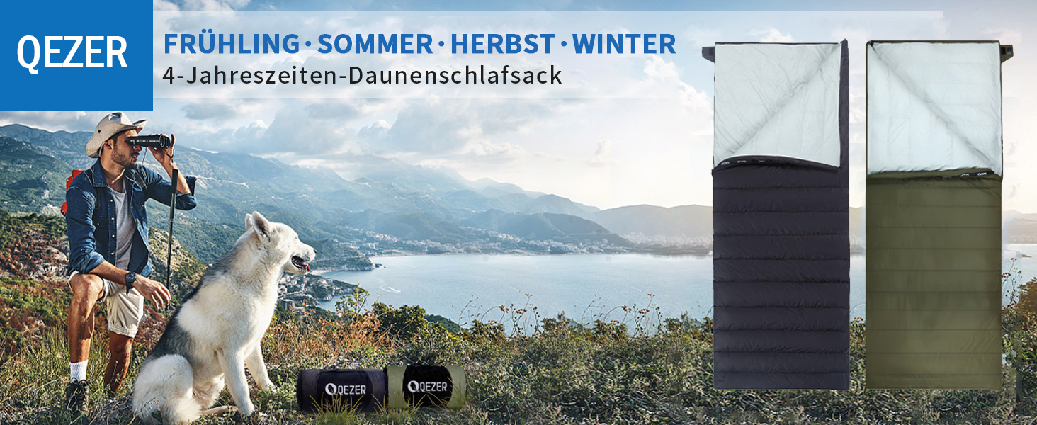 Спальний мішок ультралегкий, компактний для кемпінгу та трекінгу, 3-4 сезони, Outdoor/Indoor (Чорний, 0°C)