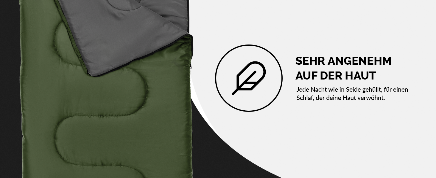 Спальний мішок для кемпінгу з капюшоном до -3°C з подушкою - зимовий та літній спальний мішок на 3-4 сезони (75 x 220 см) - для жінок та чоловіків (теплий) Зелений 280GSM