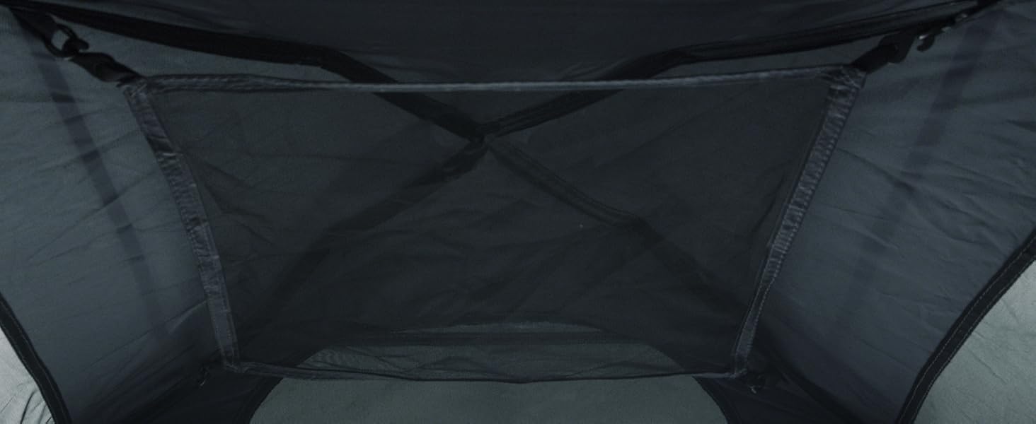 Намет Qeedo Quick Oak Dark Series для кемпінгу та фестивалів, 3 особи, чорний, водовідштовхуваний, з затемненою спальною кабіною