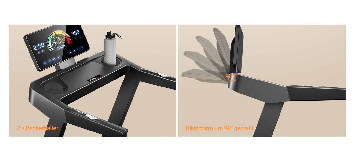 Бігова доріжка для дому LONTEK: складана, з нахилом 16%, швидкість до 14 км/год, мотор 3.5 к.с., пульсометр, LED-дисплей, макс. навантаження 180 кг, чорна