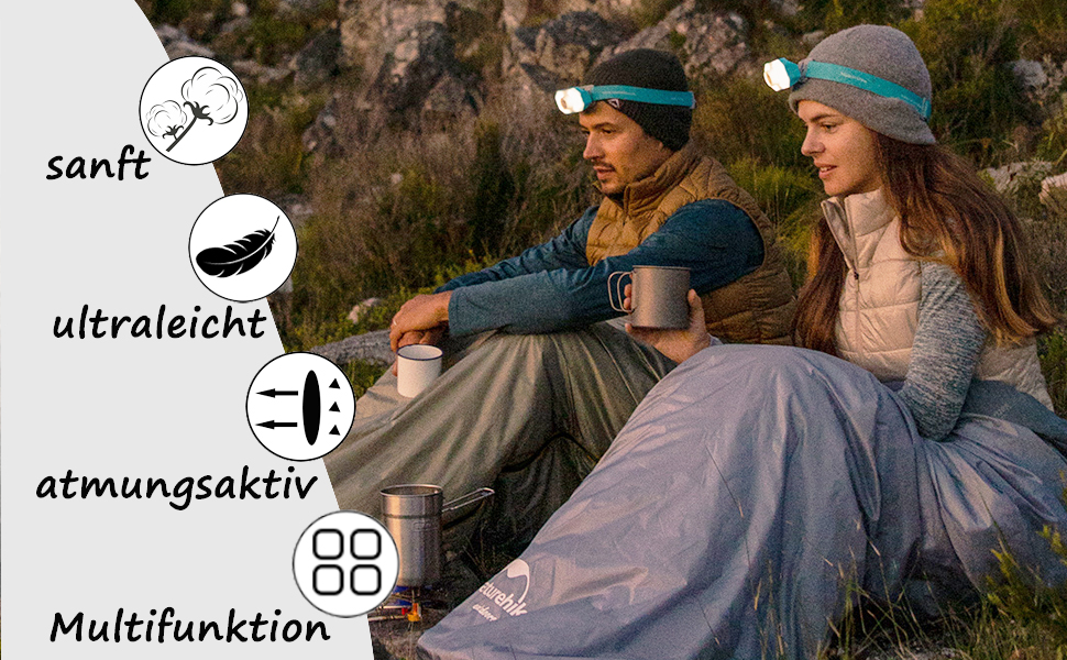 Спальний мішок Naturehike Ultraleicht: ультралегкий, компактний, для 3 сезонів, 190x75/205x85 см, вага 680/760 г, для походів, кемпінгу, рюкзаків, чорний, XL