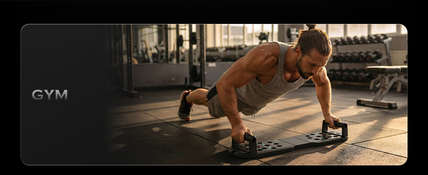 Складані віджимання-грифи 20 в 1 для силових тренувань вдома, фітнес-опори для віджимань Push Up Bar, чорний набір