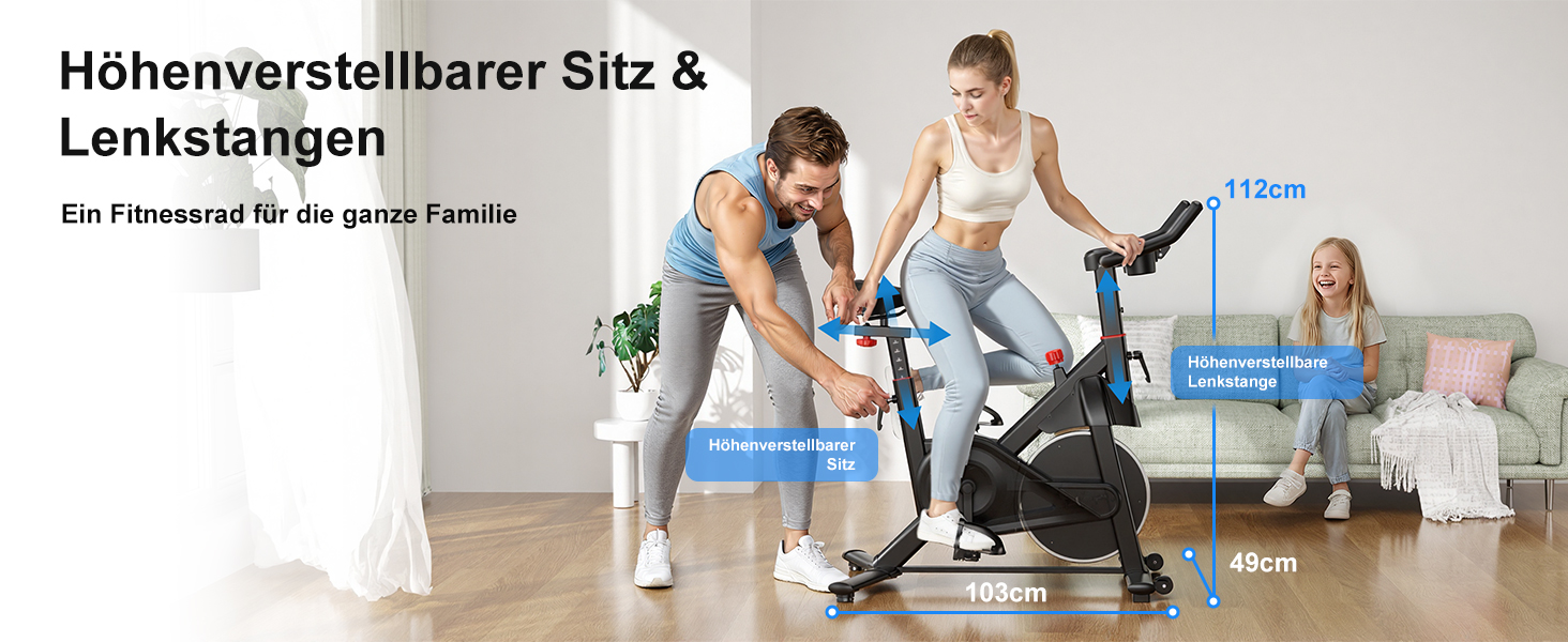 Магнітний велотренажер Lacuffy з AI-коучем та додатком, регульований опір, LCD-дисплей, до 136 кг, безшумний домашній ергометр