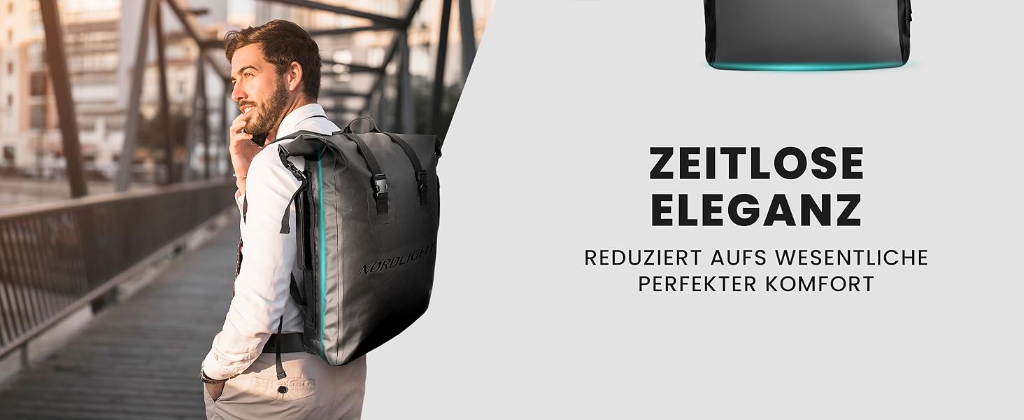 Водонепроникний рюкзак Nordlight Dry Bag 35л з Roll Top, для водного спорту, велосипеда, кур'єра, трекінгу, риболовлі - Сірий
