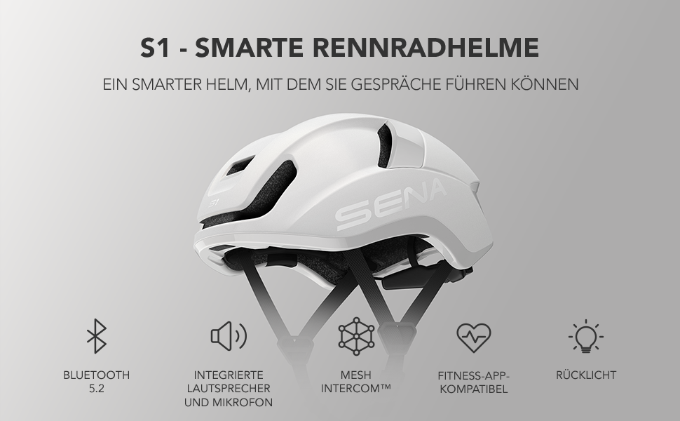Велосипедний шолом Sena S1 з Mesh Intercom, розумний шолом для шосе