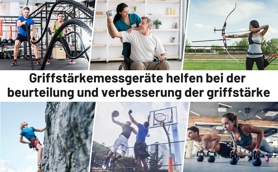 Електронний динамометр Kuptone 90кг / 200lbs з набором дисків для вимірювання сили стискання руки