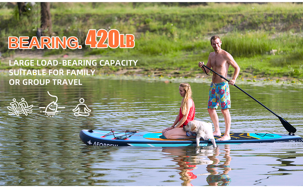 Надувне веслове SUP дошка для дорослих та підлітків, 88.9 см, професійного рівня, з комплектом аксесуарів (блакитна)