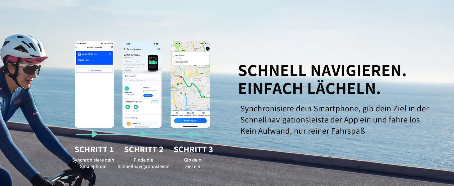 Велокомп'ютер GEOID CC700 Pro GPS з сенсорним екраном 2.8