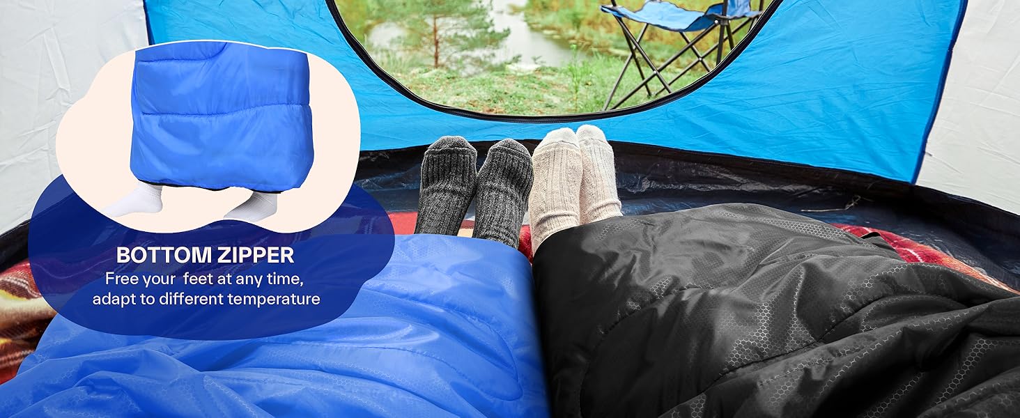 Спальний мішок Sportneer Outdoor 3-4 сезони для дорослих, 200x85см, чорний