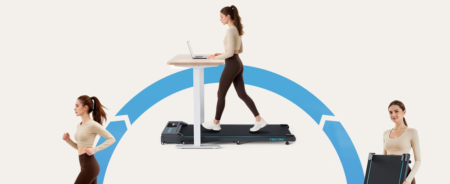 Домашня бігова доріжка Walking Pad з регульованим нахилом 0-8% та швидкістю до 10 км/год