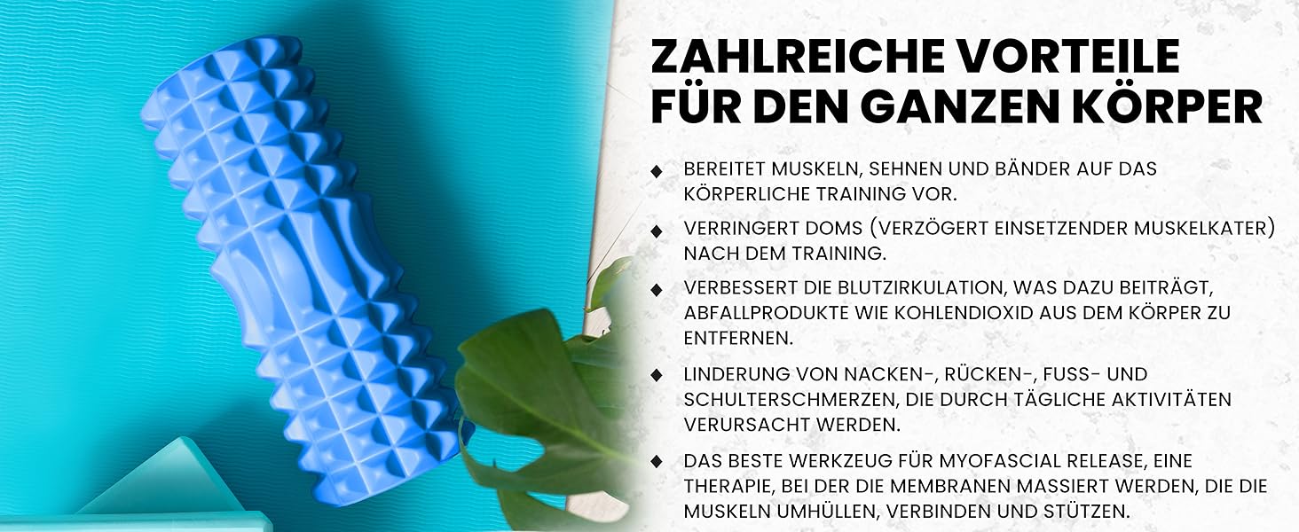 Набір для масажу фасцій Unycos: ролер, стрічка, м'яч, стік та фітнес-стрічки (120 кг)