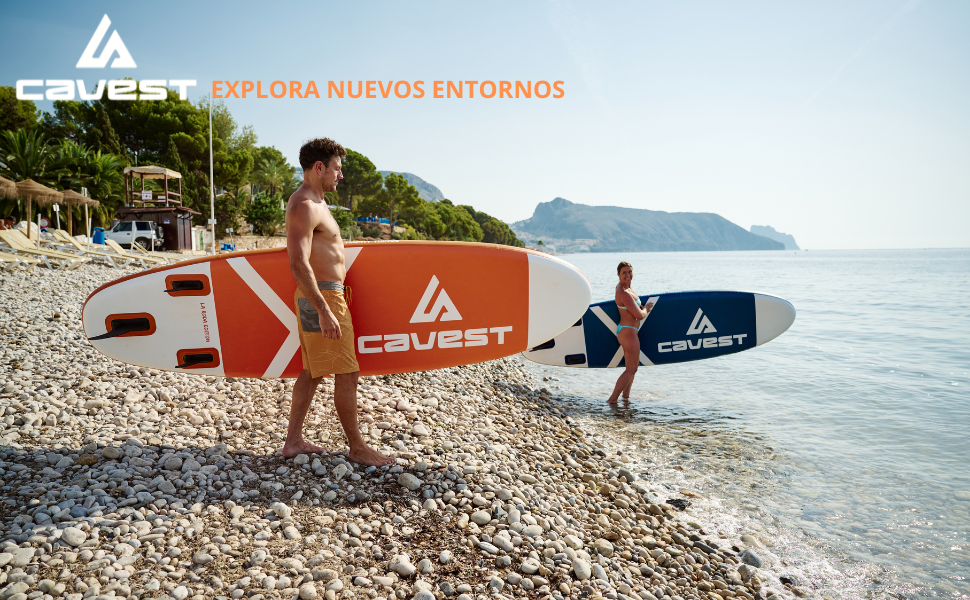 Надувне SUP-борд Stand Up Paddle Board для дорослих та дітей, блакитний, висока стабільність