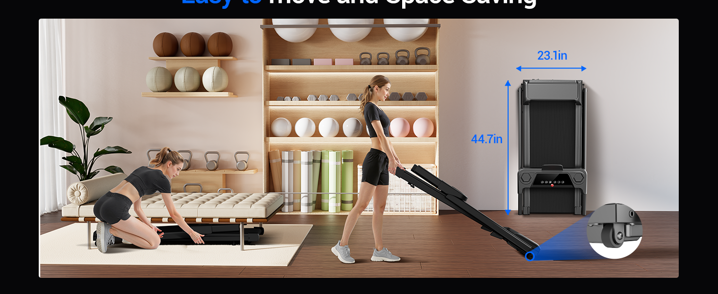 Біговий доріжка CURSOR для дому, складана, з нахилом 15%, швидкість 12 км/год, двигун 3.0 PS, LED-дисплей, чорна