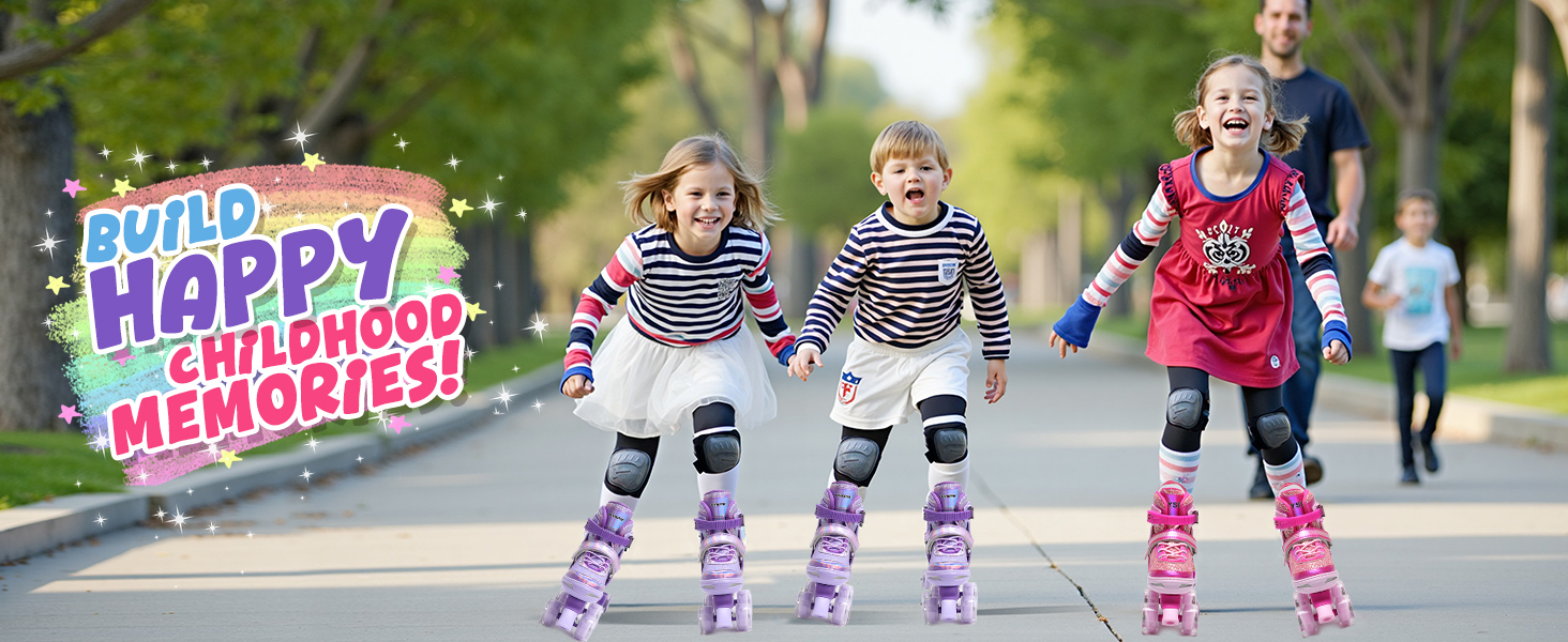 Ролики для дівчаток, 4 розміри, світловідбиваючі, ролики з підсвічуванням, для початківців, подарунок на Новий рік та день народження, S (EU28-31), рожеві