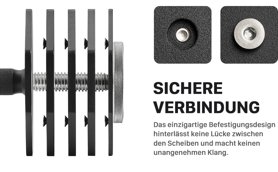 Гантель регульована восьмигранна Eisenlink 20-36 кг, сталева, з антиковзним грифом, для фітнесу вдома та в залі