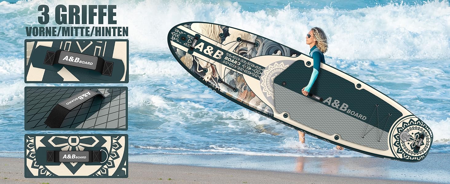 Надувний SUP-борд A&BBOARD з аксесуарами, 335x88 см, для підлітків та дорослих (зелений + дракон)