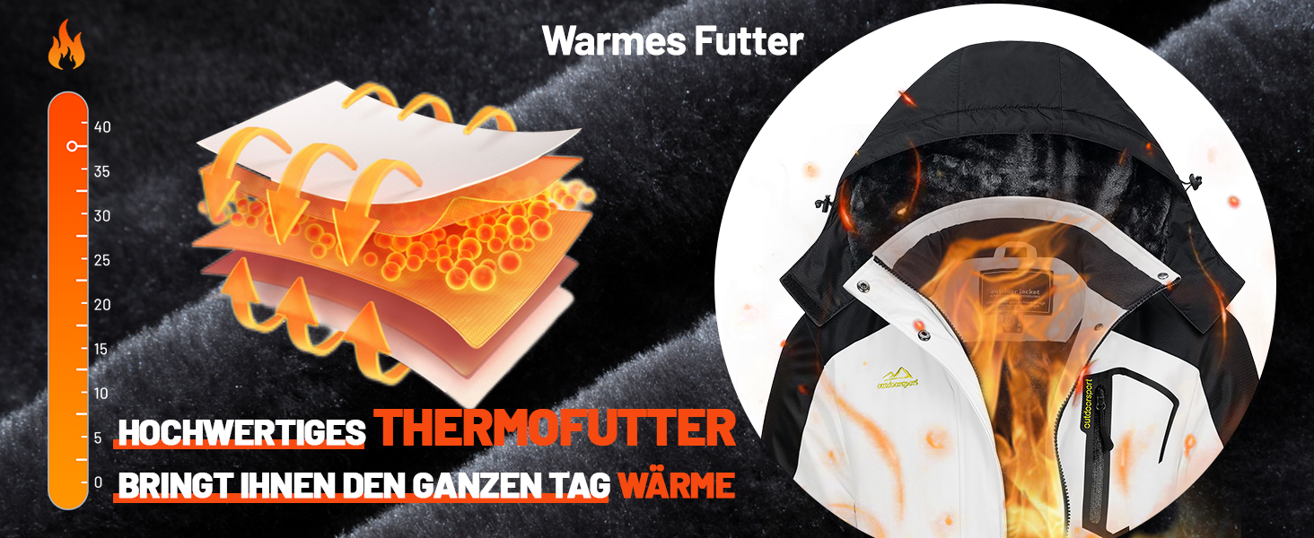 Зимова куртка KEFITEVD для жінок, тепла з підкладкою фліс, перехідна куртка, товста сноубордична куртка з капюшоном та кишенями на блискавці, вітронепроникна, світло-блакитна