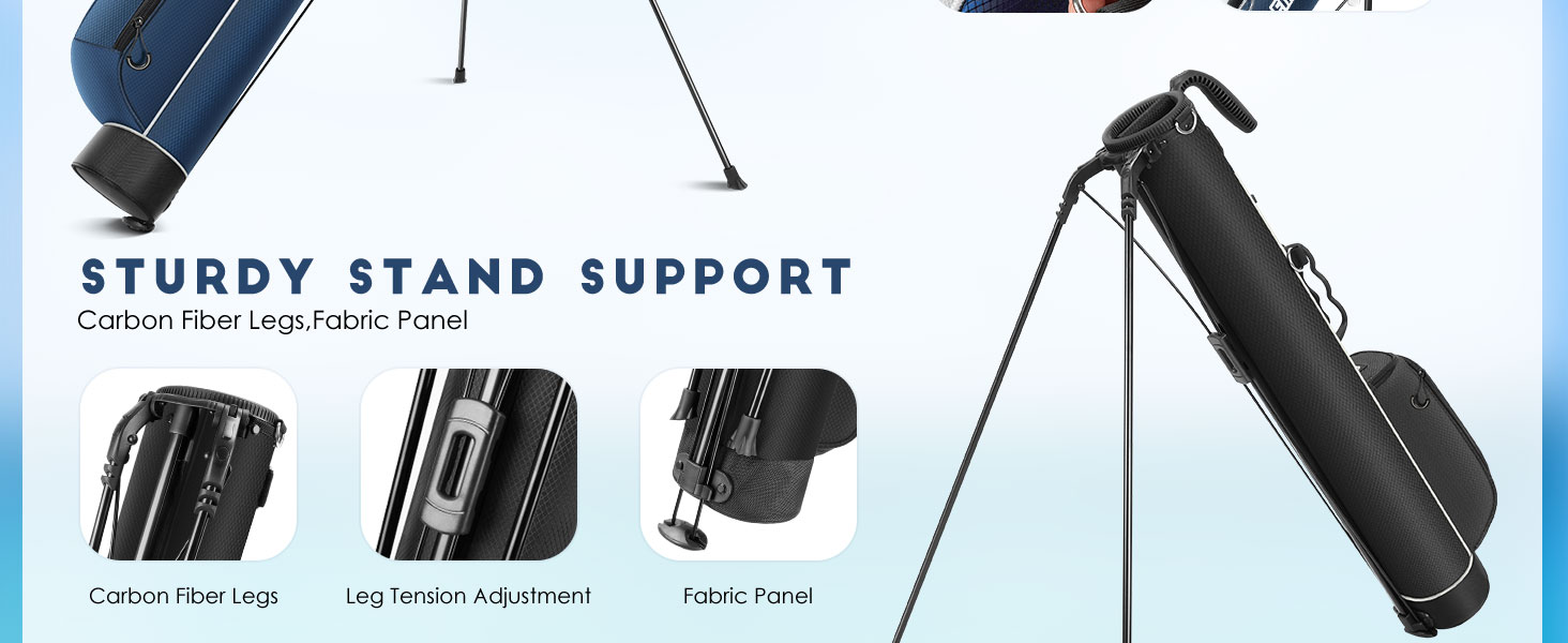 Сумка для гольфу Findway з регульованими плечовими ременями, 2-вегевий роздільник, 2 кишені, легка, для чоловіків та жінок, блакитна