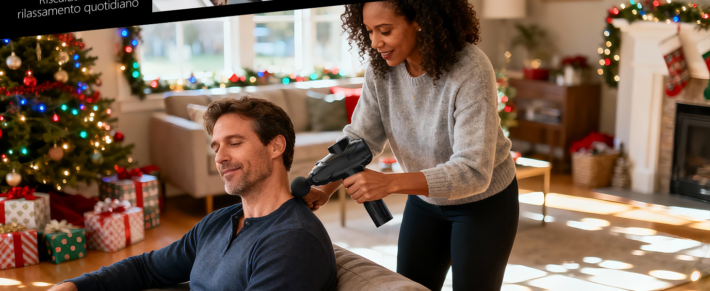 Масажер для м'язів: пістолет для масажу з 10 насадками, 30 швидкостей, для спорту та реабілітації