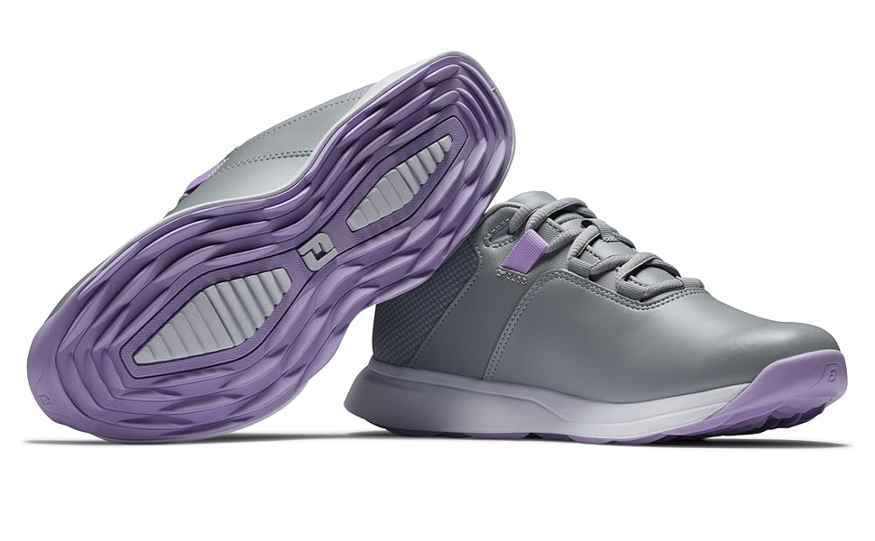 Жіноче golf-взуття FootJoy Prolite, 38 EU, широка колодка, чорний, сірий, антрацит