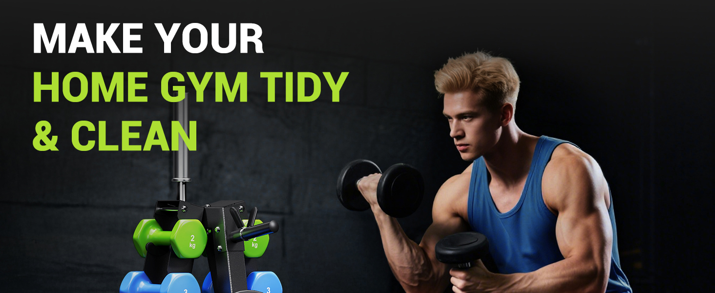 Стойка для гантелей Dripex на 3/5 рівнів, регульована, до 500 кг, сумісна з гантелями, гирями та штангами