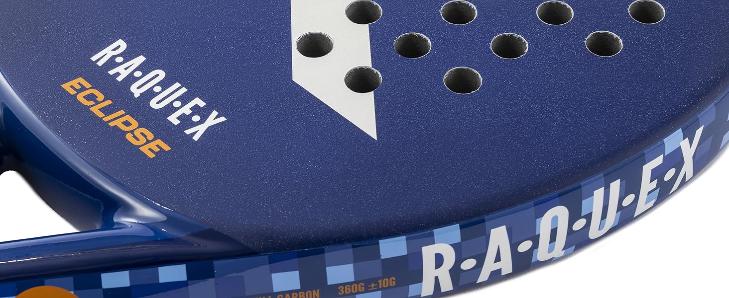 Ракета для падел Raquex Eclipse Carbon: для початківців та професіоналів, унісекс, 360г, піна Eva 15 ImpactCore