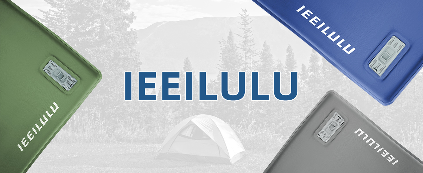 Електрична ізольована матрац для кемпінгу IEEILULU з самонадувною піною, 8 см, водонепроникна, для туризму та відпочинку на природі (сірий)