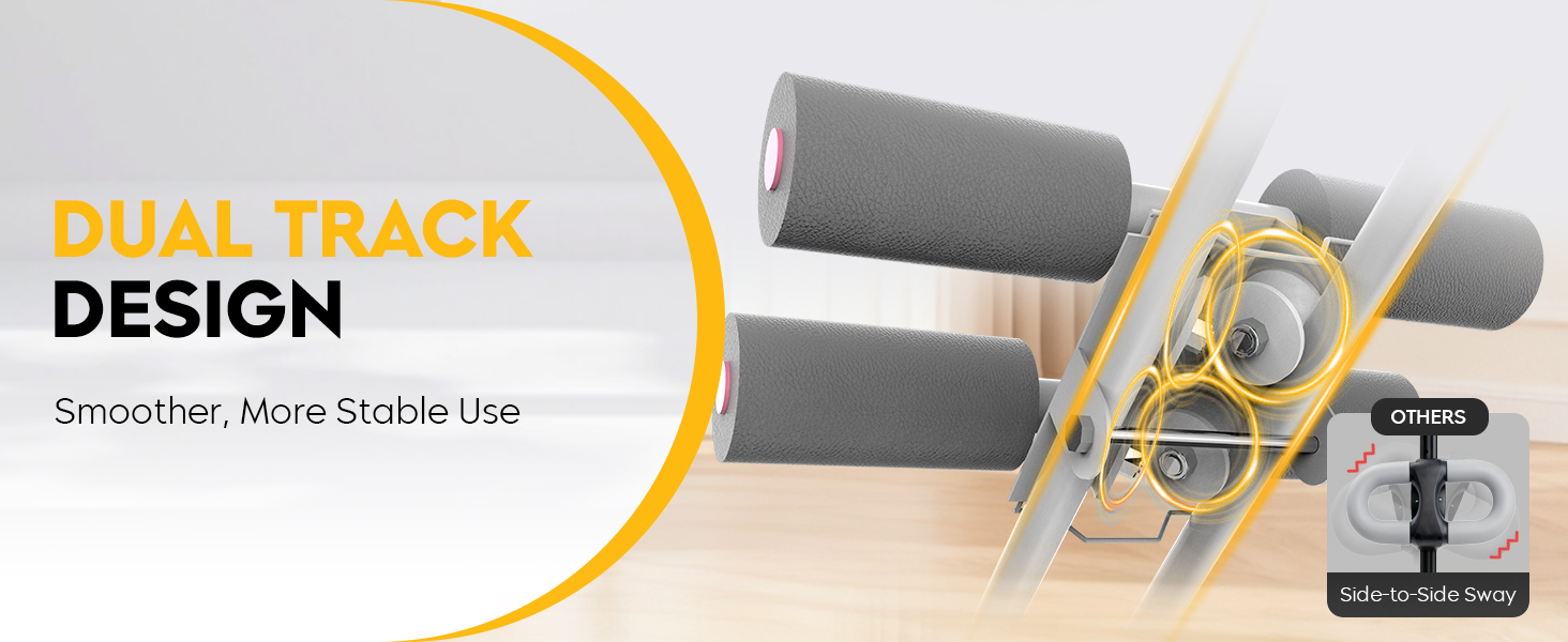 Тренування пресу GuuG: компактний тренажер для дому, для чоловіків та жінок, рожевий