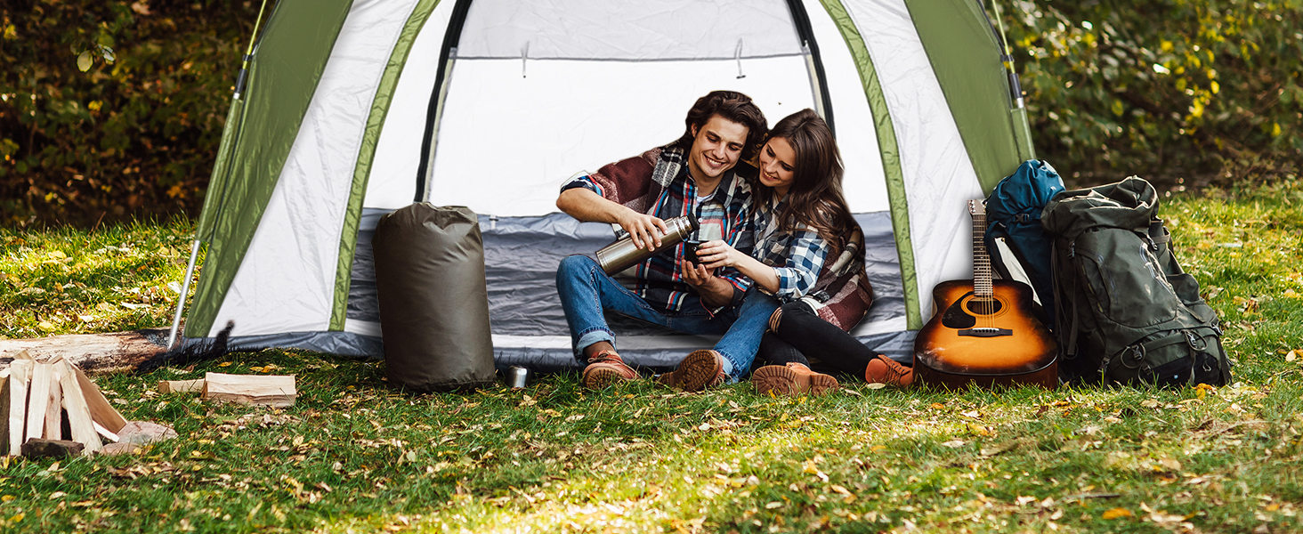 Намет Outsunny Pop-Up для 3 осіб, UV 50+, зелений: сімейний кемпінговий намет з гаком, 4 дверима, вікнами, підлогою та водонепроникністю 1000 мм