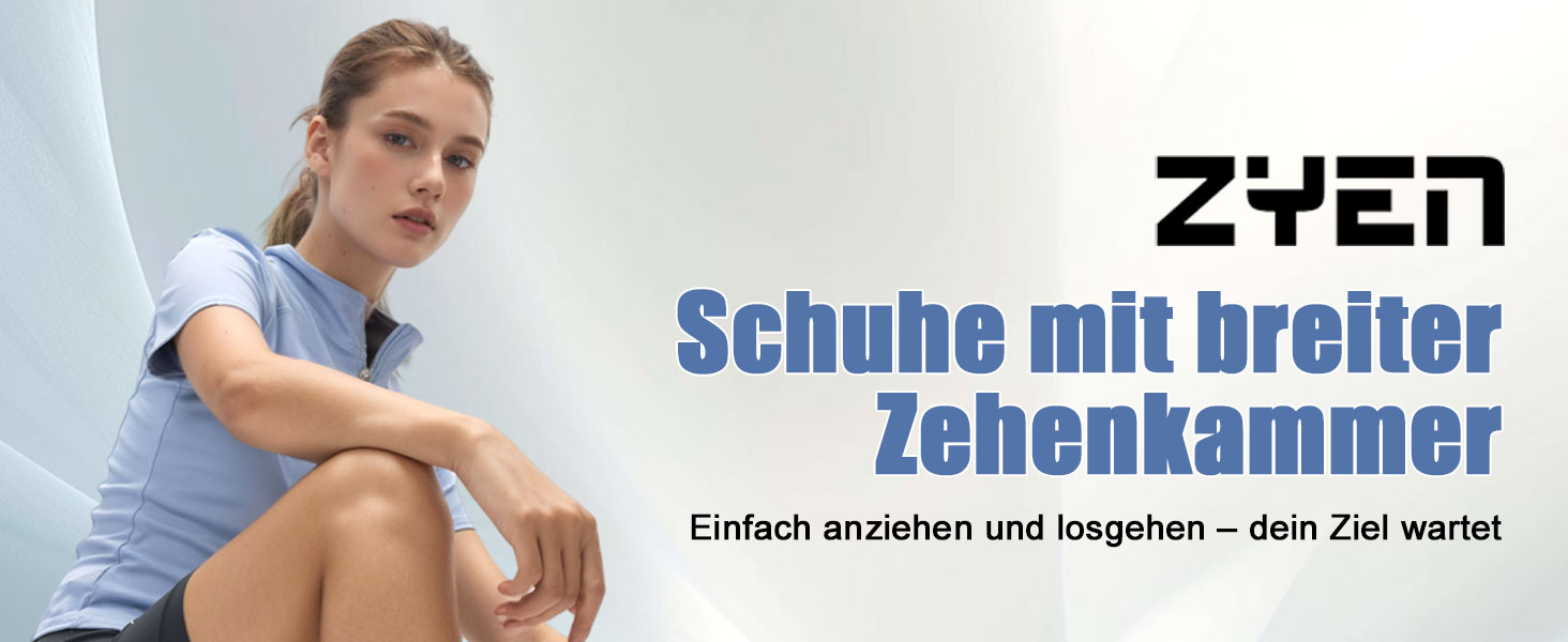 Жіночі кросівки ZYEN для широкої стопи: зручні, дихаючі, для занять спортом та фітнесом, чорного кольору, розмір 37 EU