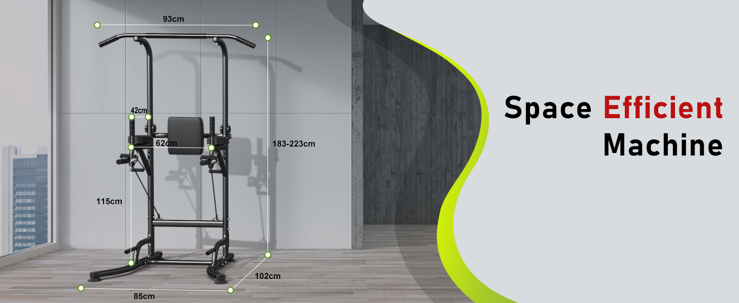 Кріпиш для підтягувань Botifly Power Tower - регульована висота 159-233 см, багатофункціональна турнікова стійка для дому