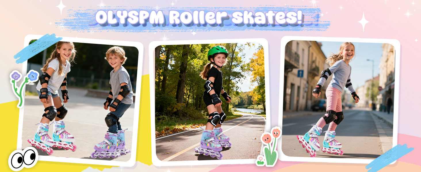 Роликові ковзани для дітей (дівчаток та хлопчиків), дизайн 